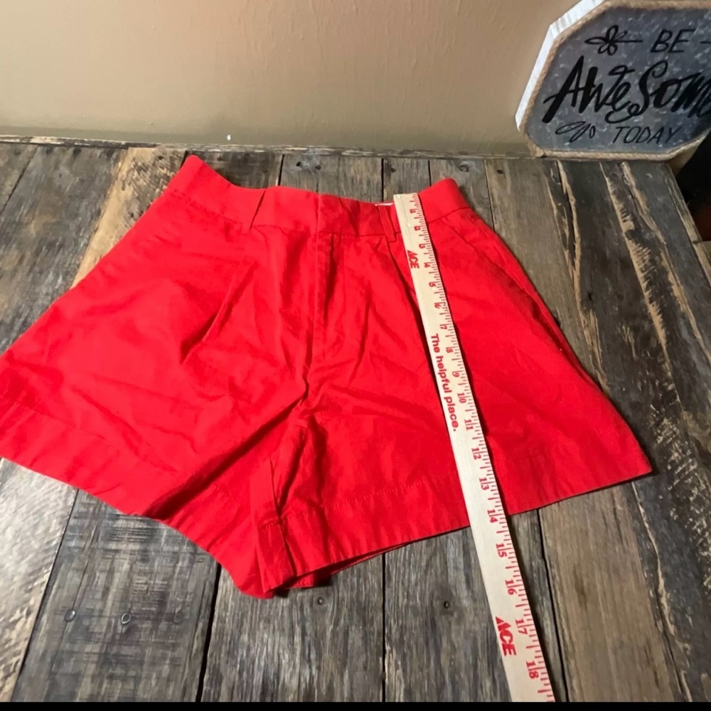 NWT Free Assembly Red 3” Inseam With Pockets Shorts Size 4 Hook N Eye Closure - Picture 6 of 10